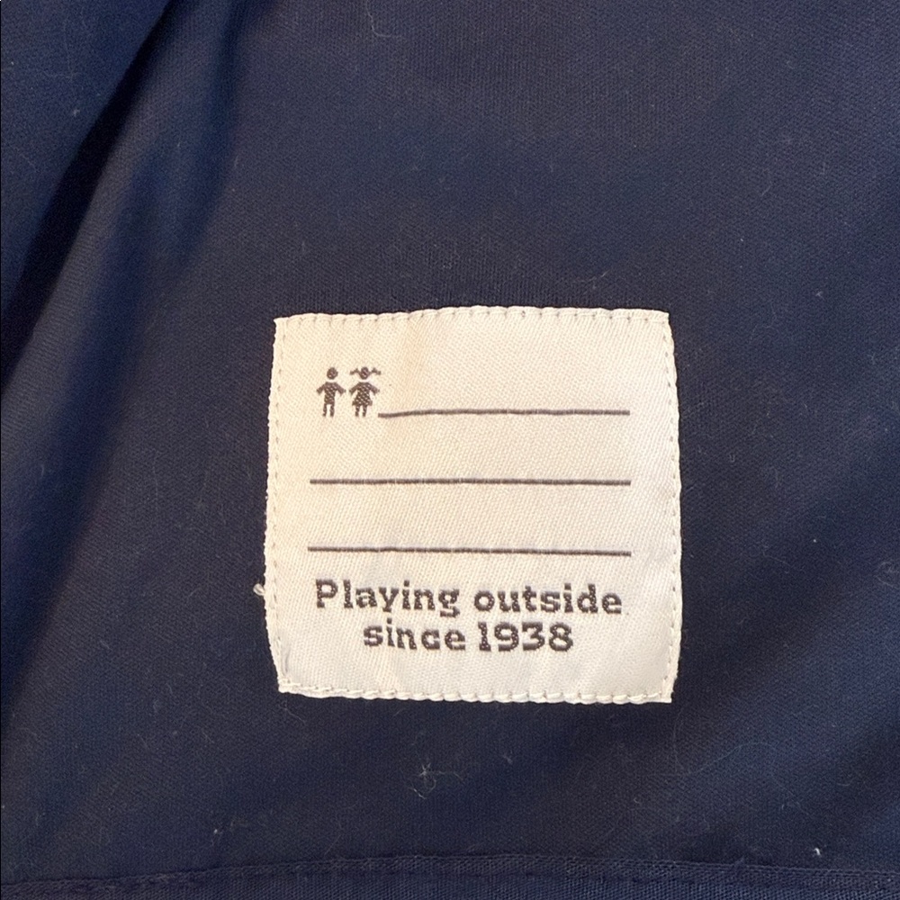 Columbia Windbreaker geometric pattern in blue, green & white Kids size Medium - Picture 9 of 9
